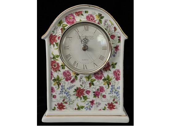 Formalities Floral Decor Mantle Clock