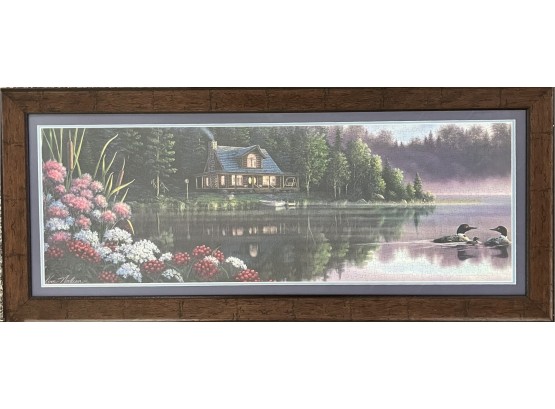 Framed Beside Still Waters By Kim Norlien Completed Jigsaw Puzzle