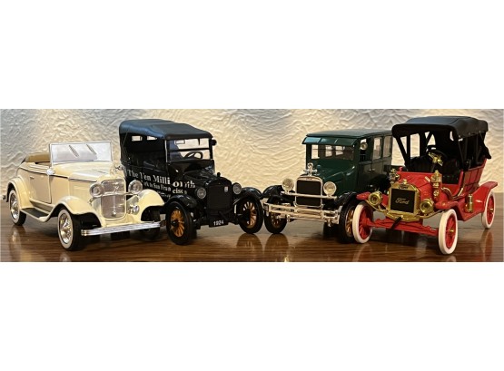 4pc Collection Of Assorted Golden Age Of Ford National Motor Museum Mint Collector Cars Incl. The Tenth Mil.