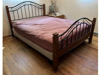 Wooden Metal Bed Frame Boxspring And Mattress Not Included