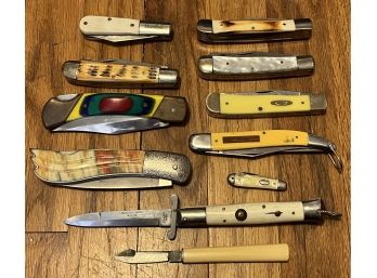 Collection Of Assorted Knives Incl. Pocket Knives & More