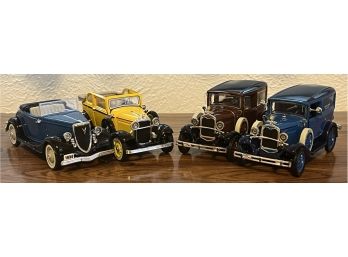 4pc Collection Of Assorted Golden Age Of Ford 1930s National Motor Museum Mint Collector Cars