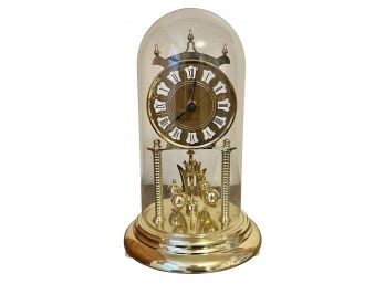Vintage Elgin Quartz Glass Dome Rotating Pendulum Clock