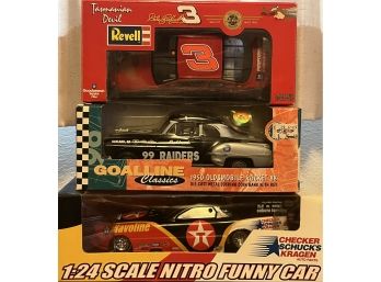 3pc Collection Of Assorted Collector's Cars Incl. Dale Earnhardt Tasmanian Devil, 1950s Olds Mobile & More