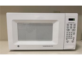 Small Counter Top GE White Microwave Oven