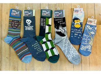6 NWT Men's & Women's Novelty Socks