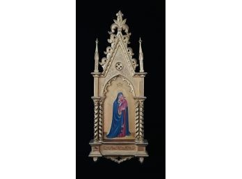 Gothic Style Gilt Framed Madonna Reproduction Picture