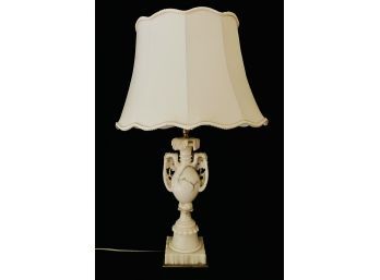 Vintage Carved Stone Table Lamp