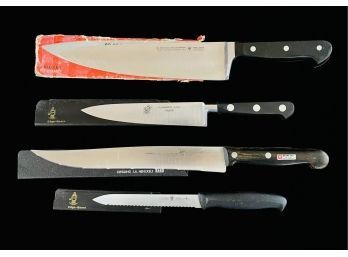 4 Nice German Steel Kitchen Knives Including Wusthof