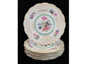 Beautiful 6 Pc Bavarian China Royal Bayreuth Dinner Plates