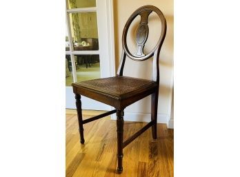 Antique Cane Seat Mahogany Side Chair