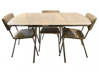 Vinyl Top Table With 3 Chairs