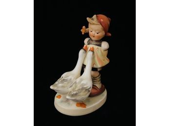 Vintage Hummel Figurine Girl With 2 Geese