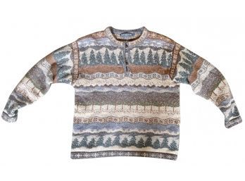 Vintage Icelandic Designs 100 Wool Ladies Sweater Sz Large