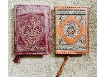 2 Antique Leather Book Covers