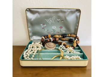Vintage Costume Jewelry Assortment With Case