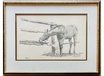 Vintage Signed & Numbered Horse Print By Gary Kremen