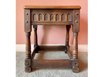 Antique Carved Wood Bench/Stool