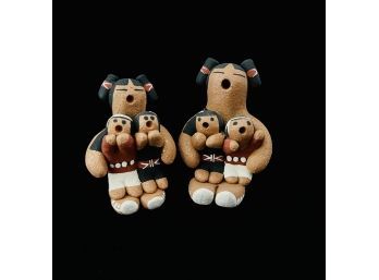 2 Hopi Clay Figurines Signed