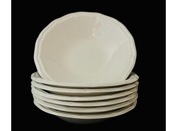 7 Ivory Ceramic Bowls