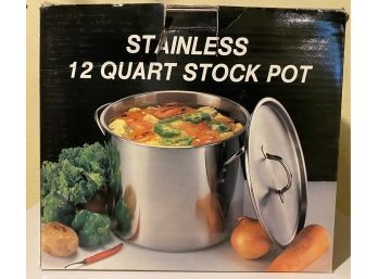 Stainless 12 QT Stock Pot