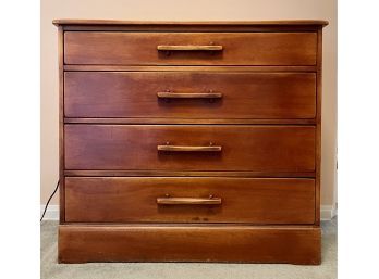 Vintage Cushman Colonial Creations Solid Hard Rock Maple 4 Drawer Chest
