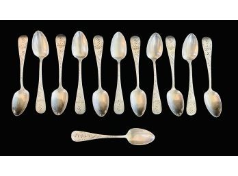 12 Sterling Demi Tasse Spoons