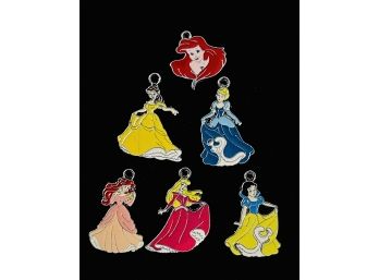Lot Of 6 Disney Princess Charm/Pendants