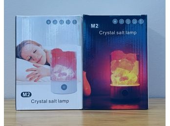 Lot Of 2 Brand New M2 Crystal Salt Lamps