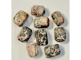 Grouping Of Fossil Agate Single Gemstones