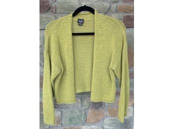 Eileen Fisher Green Cotton Cardigan Size M