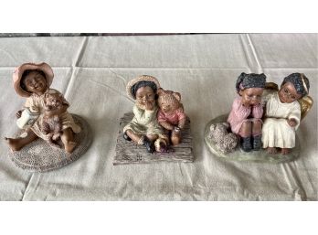3 Martha Holcombe Including Comforting Angel On Bases