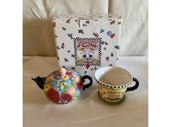 Mary Engelbreit Teapot W/Mug