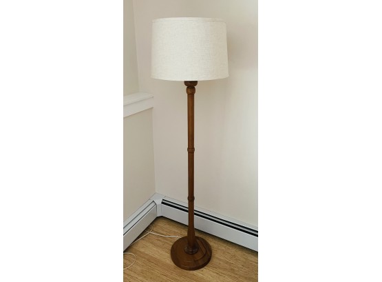 IKEA Wooden Accent Floor Standing Lamp With Shade