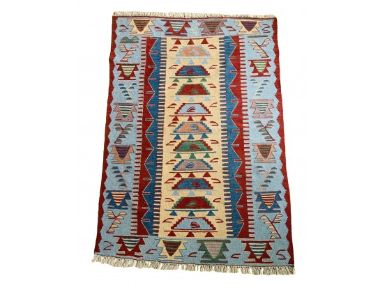 Beautiful Southwestern Hand Knotted Wool Rug