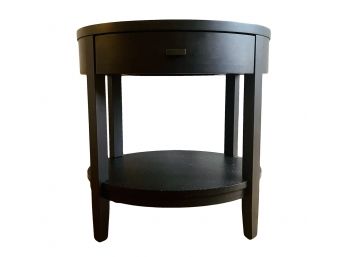 Crate And Barrel  Arch Charcoal Oval Nighstand 1 Of 2