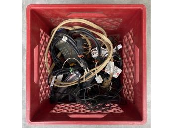 Crate With Miscellaneous Electric Cables