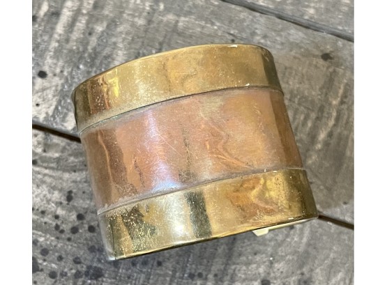 Large Modernist Copper And Brass Cuff