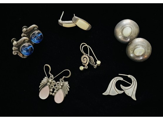 6 Pair Of Taxco Earrings