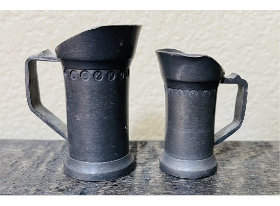 Antique Pewter Measuring Containers