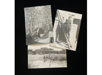 Vintage 1930's Photographs Of Estes Park Signed Hugo Kelly And Hopi Pueblo