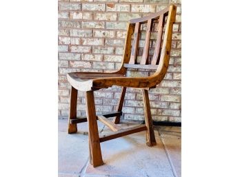 Very Impressive Vintage Wood Chair Hand Made See Other Matching Lots