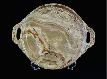 Alabaster Tray With Handles