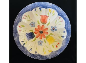 Large Hand Painted Italian Ceramic Serving Bowl