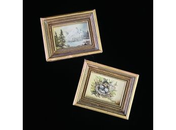 2 Original Miniature Framed Paintings