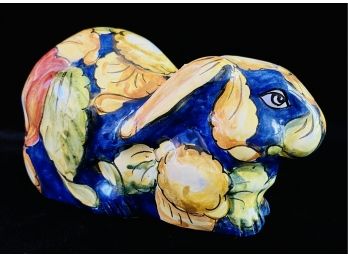 Hand Painted Clay Pottery Rabbit