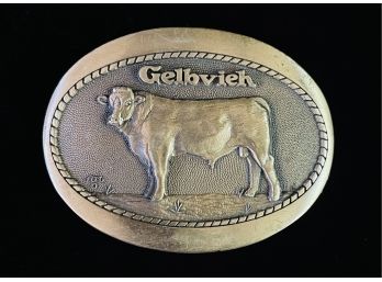 Vintage Brass Gelveih Belt Buckle First Edition Marked