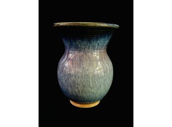 Signed & Stamped Art Pottery Vase Blue
