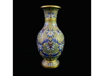Vintage Brass Cloisonne Vase