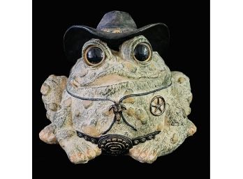 Western Frog Garden Statue. Resin